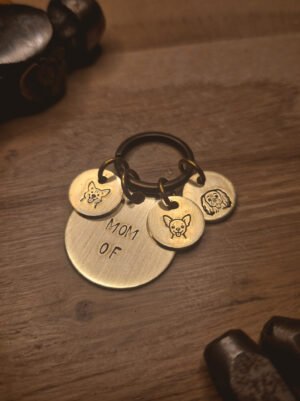 Porte clés "Famille de poilus"