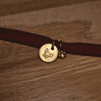Bracelet bordeaux en tissus personnalisable