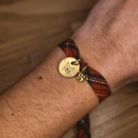 Bracelet tartan en tissus personnalisable