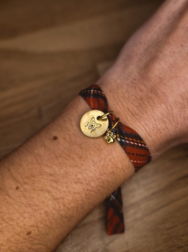 Bracelet tartan en tissus personnalisable