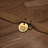 Bracelet beige en tissus personnalisable