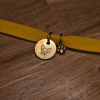 Bracelet jaune en tissus personnalisable