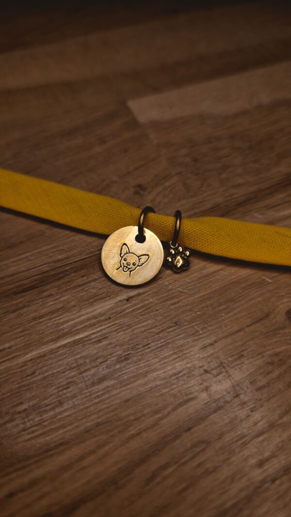 Bracelet jaune en tissus personnalisable