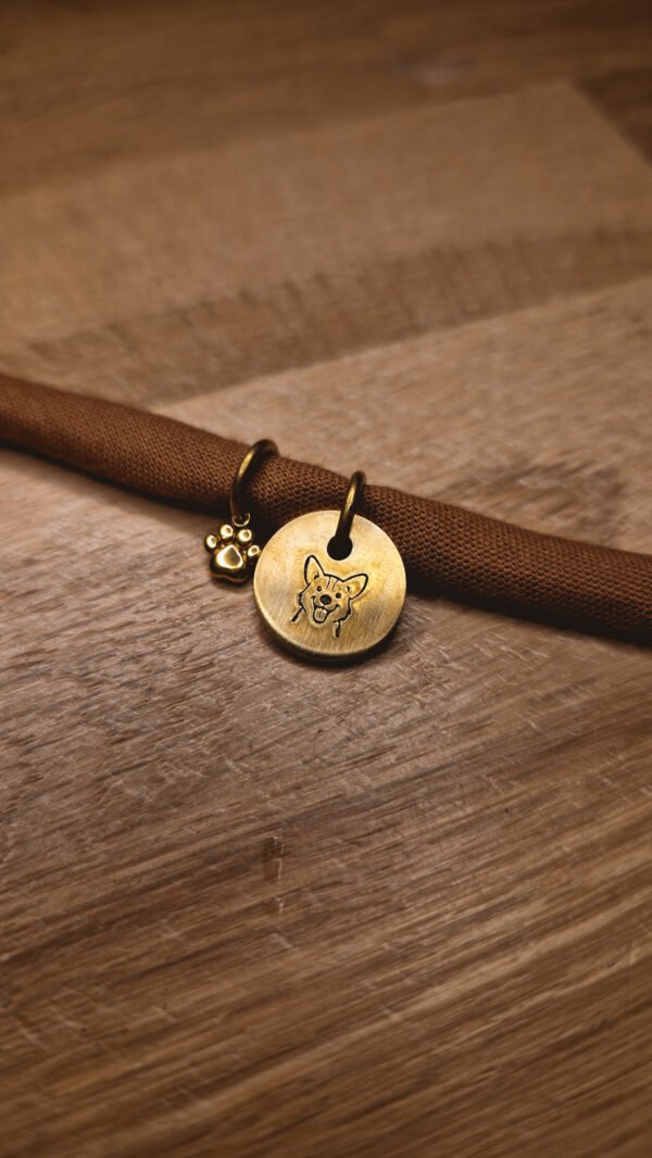 Bracelet Marron clair en tissus personnalisable