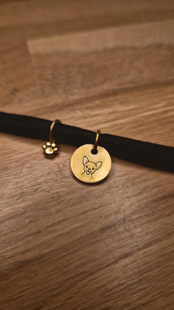 Bracelet noir en tissus personnalisable