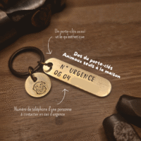 Porte clés "Animaux seuls à la maison"