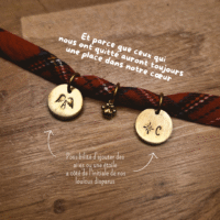 Bracelet jaune en tissus personnalisable