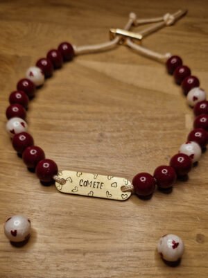 Collier de perles porte médaille "Perles de lien"